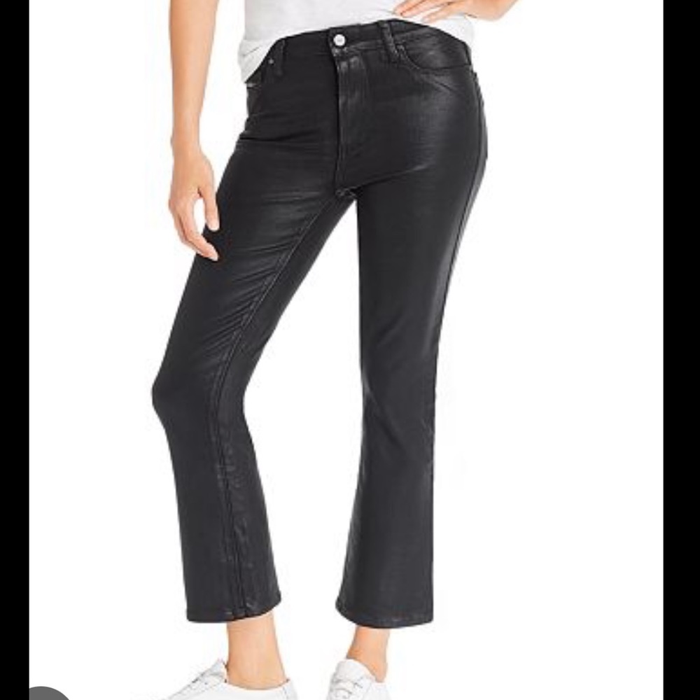 NWT Paige Colette Crop Luxe Coated Flare Jeans